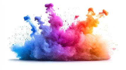 Abstract Colorful Ink Explosion