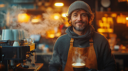 People in different social settings like a bar and a café