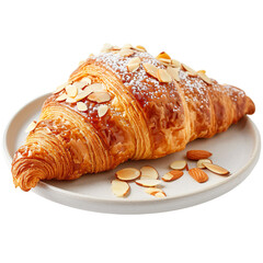 Front view of Quenelles de Brochet (pike dumplings) with lobster sauce, isolated on a white transparent background