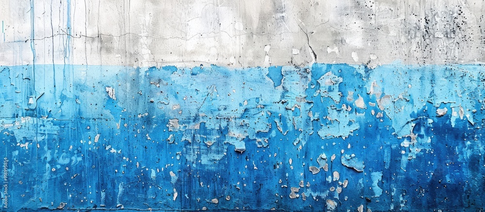 Aufkleber creative abstract art featuring a blue colorful texture paint background on concrete with a captivat