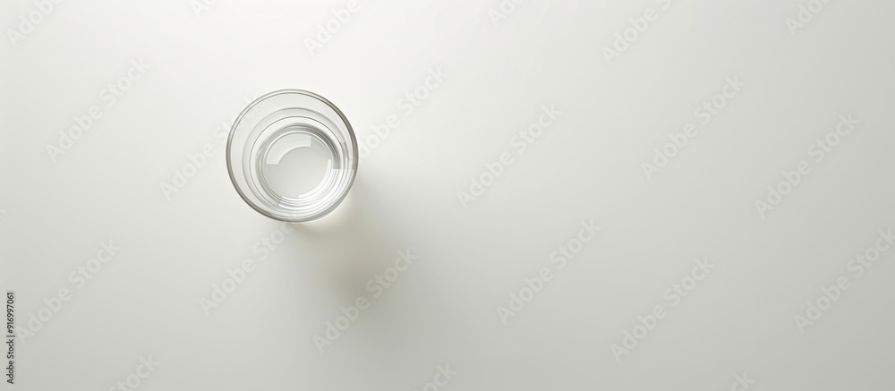 Poster top view of a plastic object with a white background allowing for copy space image