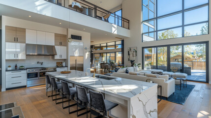 Smart home with energy-efficient appliances and solar panels