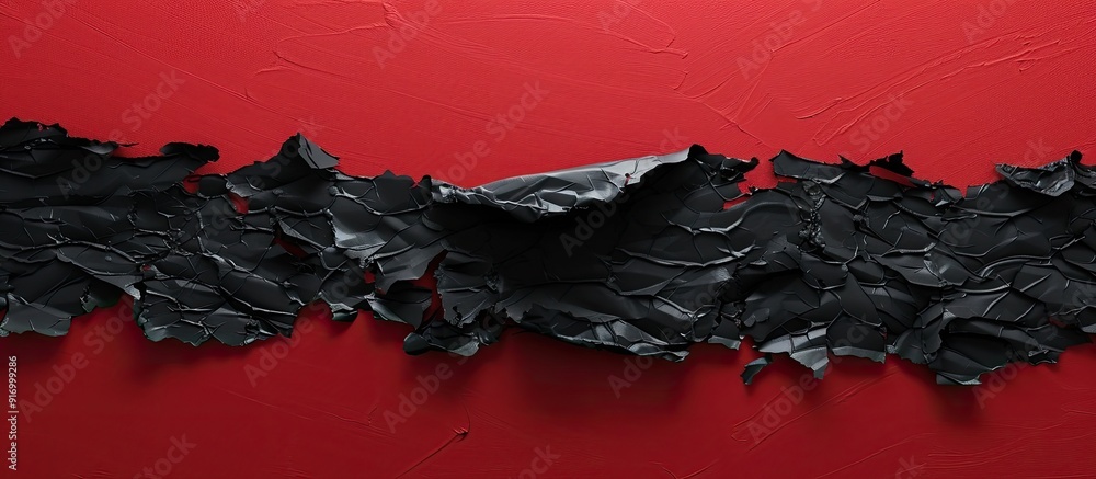 Aufkleber a symbolic financial planning message displayed on torn black paper against a red background providi