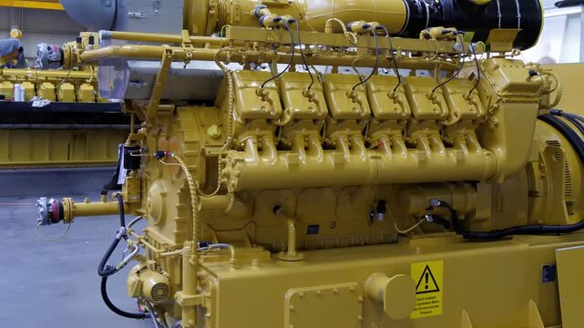 V12 gas engine for use in power generation and heat generation