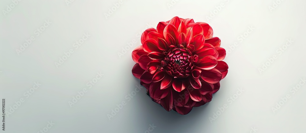 Poster Circular red flower with copy space image