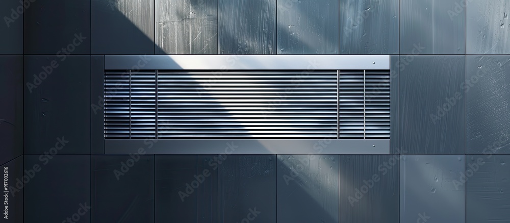 Poster top view of an infrared air heater panel installation concept with a list of heating equipment in th