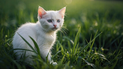 A white kitten