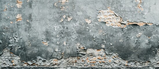 A vintage gray damaged wall provides a textured backdrop with copy space image