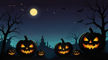 halloween background with pumpkin