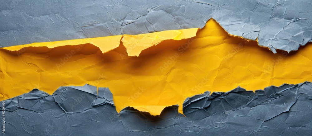 Aufkleber yellow torn paper with a gray backdrop featuring a project management message serving as a symbolic 