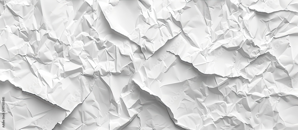 Aufkleber crumpled white paper texture background with copy space image