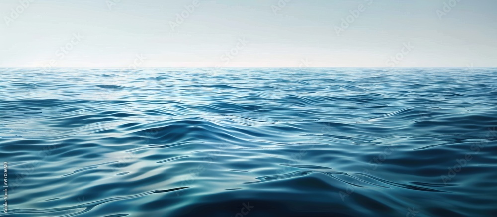 Poster calm ocean background with blue ripples and soft details creating a wavy texture ideal for a copy sp