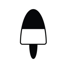 popsicle glyph icon with white background vector stock illustration