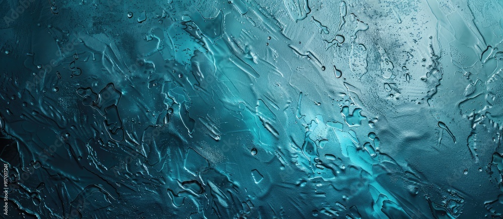 Poster a stunning aqua blue textured background with room for adding text in the copy space image
