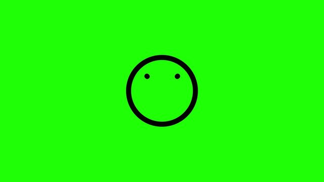 Black cross icon animation. with a line style. Green Screen