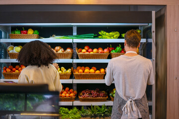 Entrepreneurs are working at minimart.