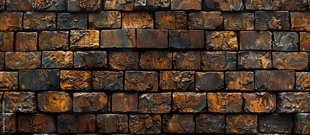 Fototapete An appealing backdrop with a textured surface created by bricks that offers ample copy space for images