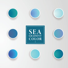 Gradient Color Sea Palette