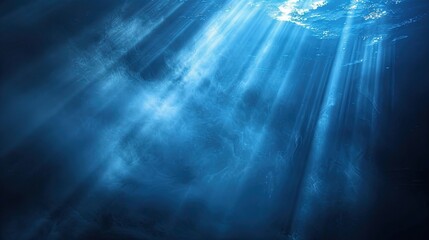 Single light blue ray, diagonal, top right to bottom left