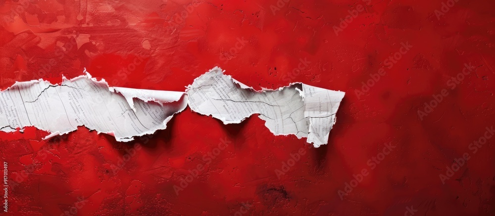 Aufkleber copy space image portraying a symbol of a family business conveyed through a message written on torn