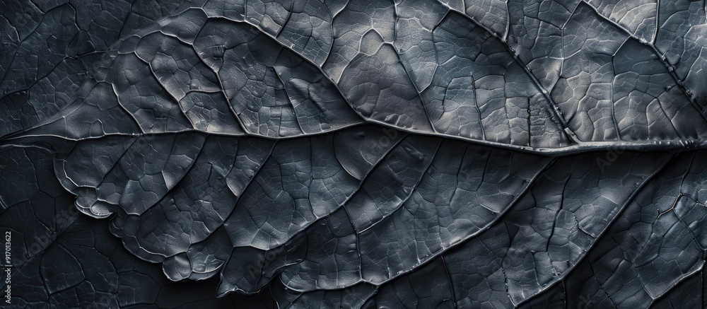 Poster Close up shot of a leaf texture with copy space image