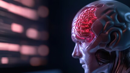 Advanced intelligence assessing procedural effectiveness front view highlighting thorough analysis digital tone Complementary Color Schemeselective focus on foreground