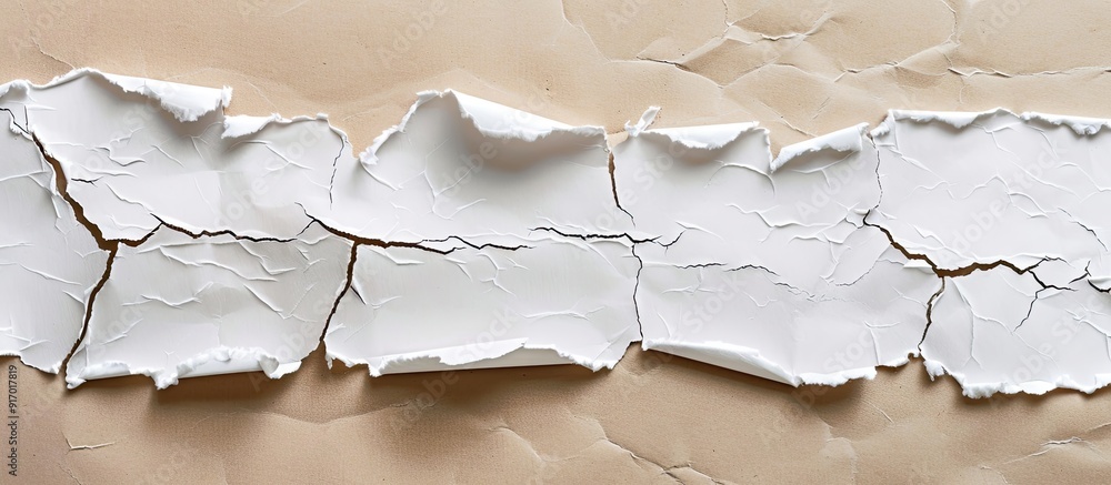 Aufkleber message for feedback illustrated on torn white paper against cardboard background symbolic represent
