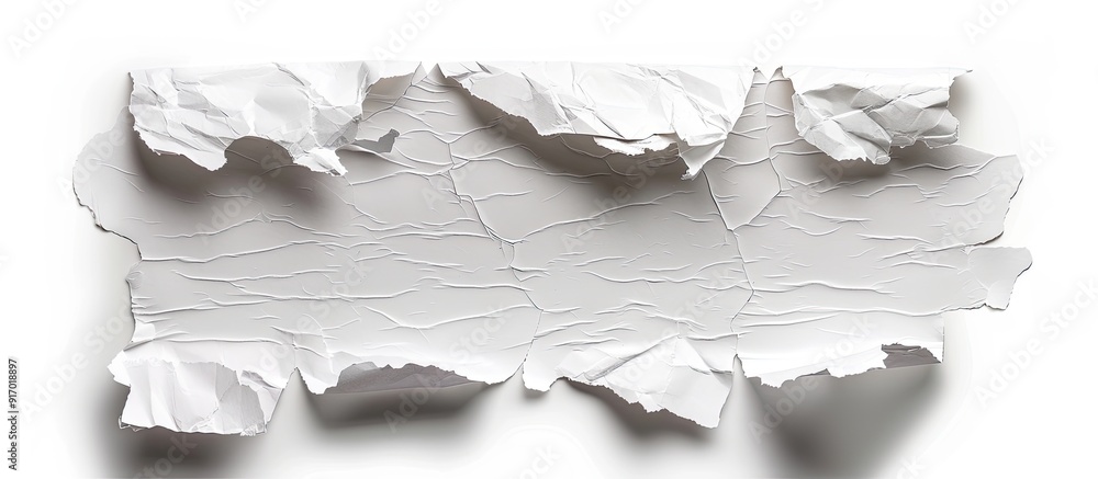 Poster white background with torn paper providing copy space image