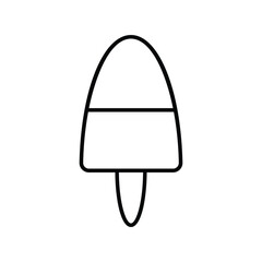 popsicle line icon with white background vector stock illustration