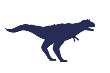 Carnotaurus, dinosaur on white, vector