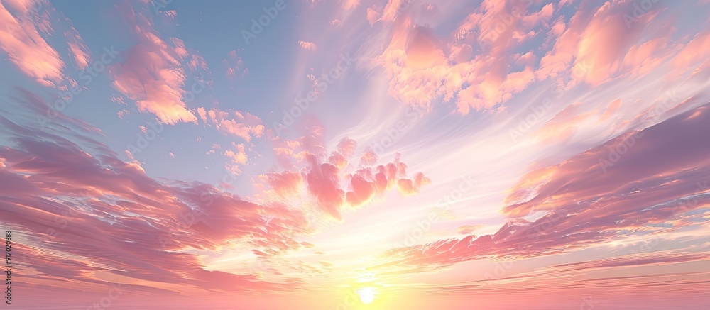 Poster sunset creates a beautiful sky pattern perfect for a copy space image