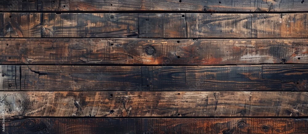 Poster a rustic wood texture with a vintage appeal ideal for backgrounds filling the frame with its natural