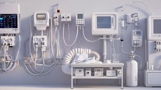 An organized medical cart filled with essential supplies and equipment, ready for use in a hospital setting.