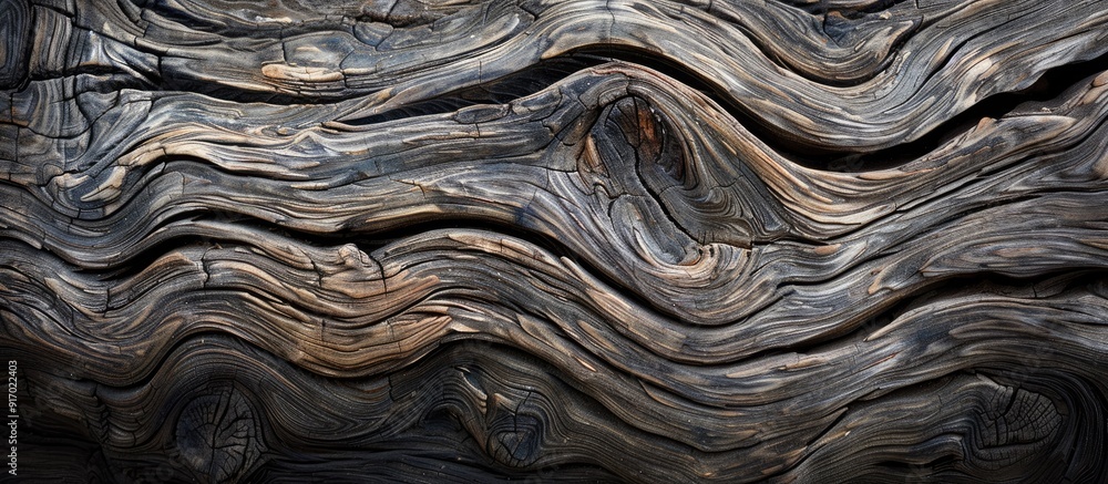 Poster Aged wood with intricate natural designs creating a visual appeal suitable for a copy space image