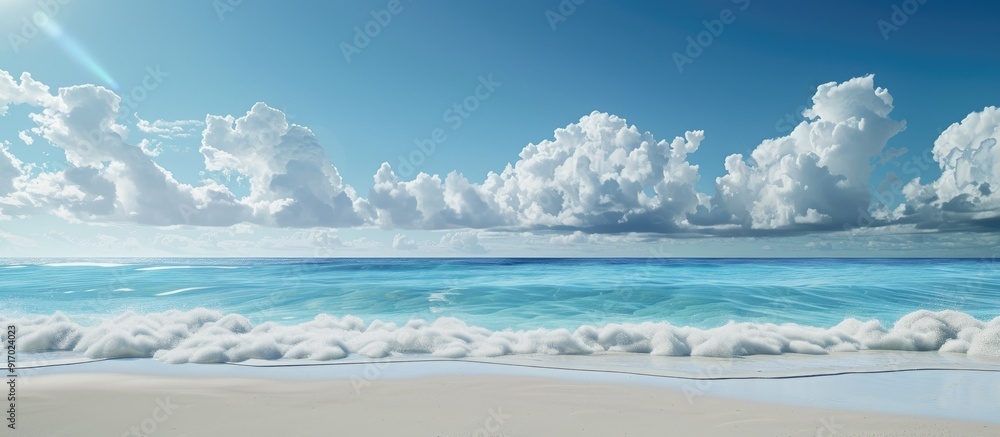 Poster Gorgeous and pristine beach with ample copy space image