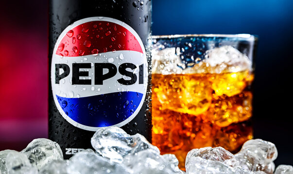 Can of Pepsi, soft drink produced and manufactured by PepsiCo