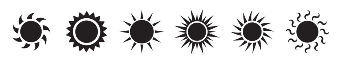 Summer Sun Icon Vector Logo Sun vector icon flat summer symbol