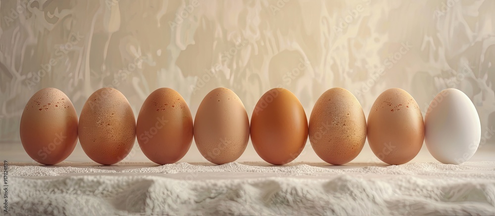 Poster Eggs displayed with a blank background for copy space image