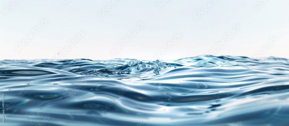 Poster rippling water surface with copy space image