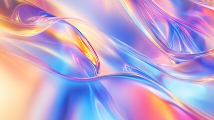 Bright multicolored abstract animation iridescent wavy background design