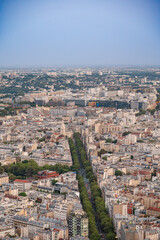 Fototapeta premium Imagem aérea em final de tarde da cidade de Paris na França em 2024.