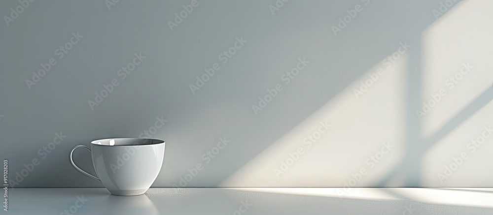 Poster Teacup placed with a copy space image background