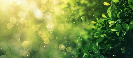 Blurry bokeh background of nature outdoors with copy space image