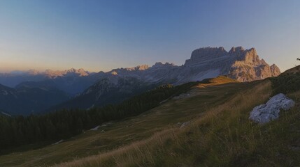 Fototapeta premium Spectacular Evening Panorama of the Alpine Landscape at Herzogstand Mountain, a Majestic Natural Vista
