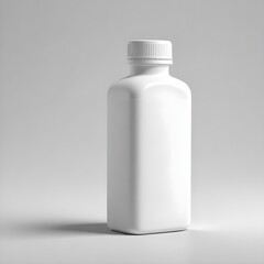 Plain blank medicine bottle white mockup