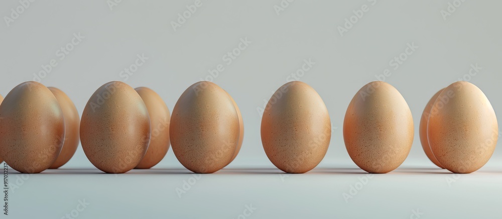 Leinwandbilder eggs displayed with a blank background for copy space image