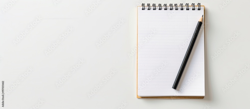 Leinwandbilder Light notepad mockup with copy space image on a white background