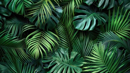 Tropical palm leaf texture backdrop, abstract botanical wallpaper, nature banner, eco design frame, spring-summer decor, copy space