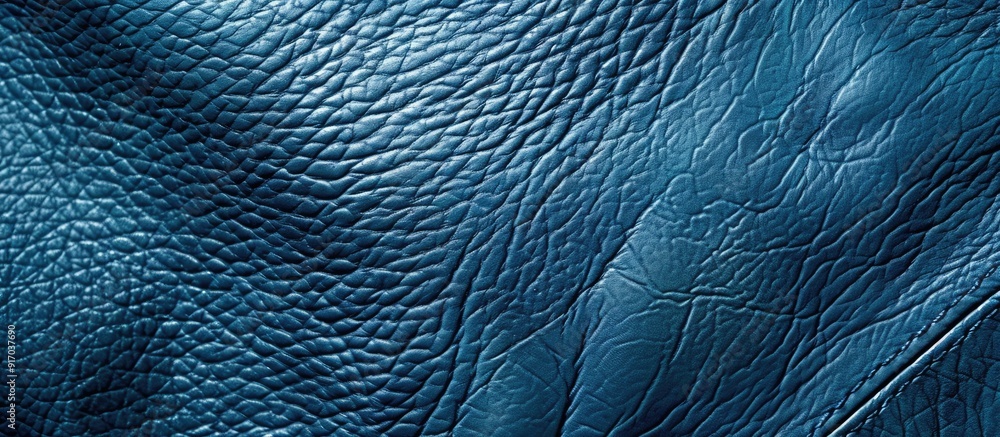 Poster a blue leather texture with available copy space image for text or abstract backgrounds suitable for