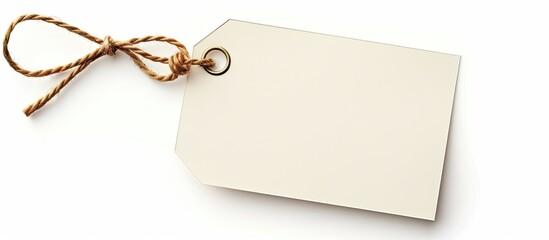 A paper tag label or sticker featuring a blank area for an image or text is available. copy space available